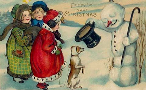  vintage and old-fashioned Christmas cards that really gets my attention.
